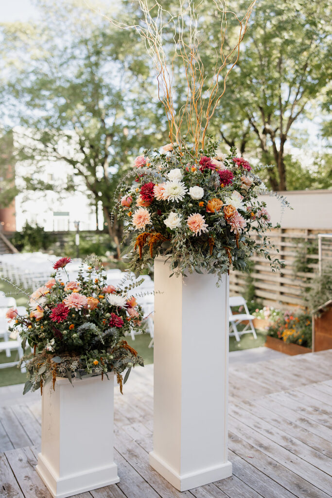 cincinnati fall wedding floral arrangemnet